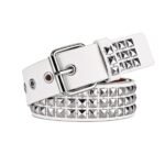 Square Bead Rivet Metal Pyramid Belt - Image 3