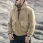Jacket Lapel Zipper Padded Plush Coat - Image 3