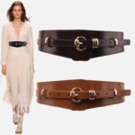 Fallwinter Fashion Coat With A Wide Waist Belt