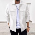 Lapel Zipper Casual Jacket Men's Coat - Image 2