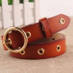 Classic Round Buckle No Hole Belt - Image 6