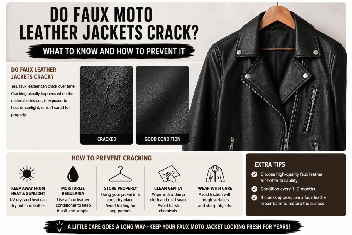Faux Moto Leather Jackets Crack