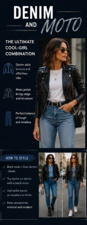 DENIM AND MOTO leather jacket
