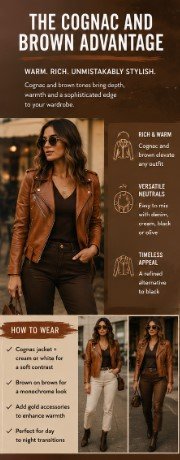 THE COGNAC AND BROWN leather jacket