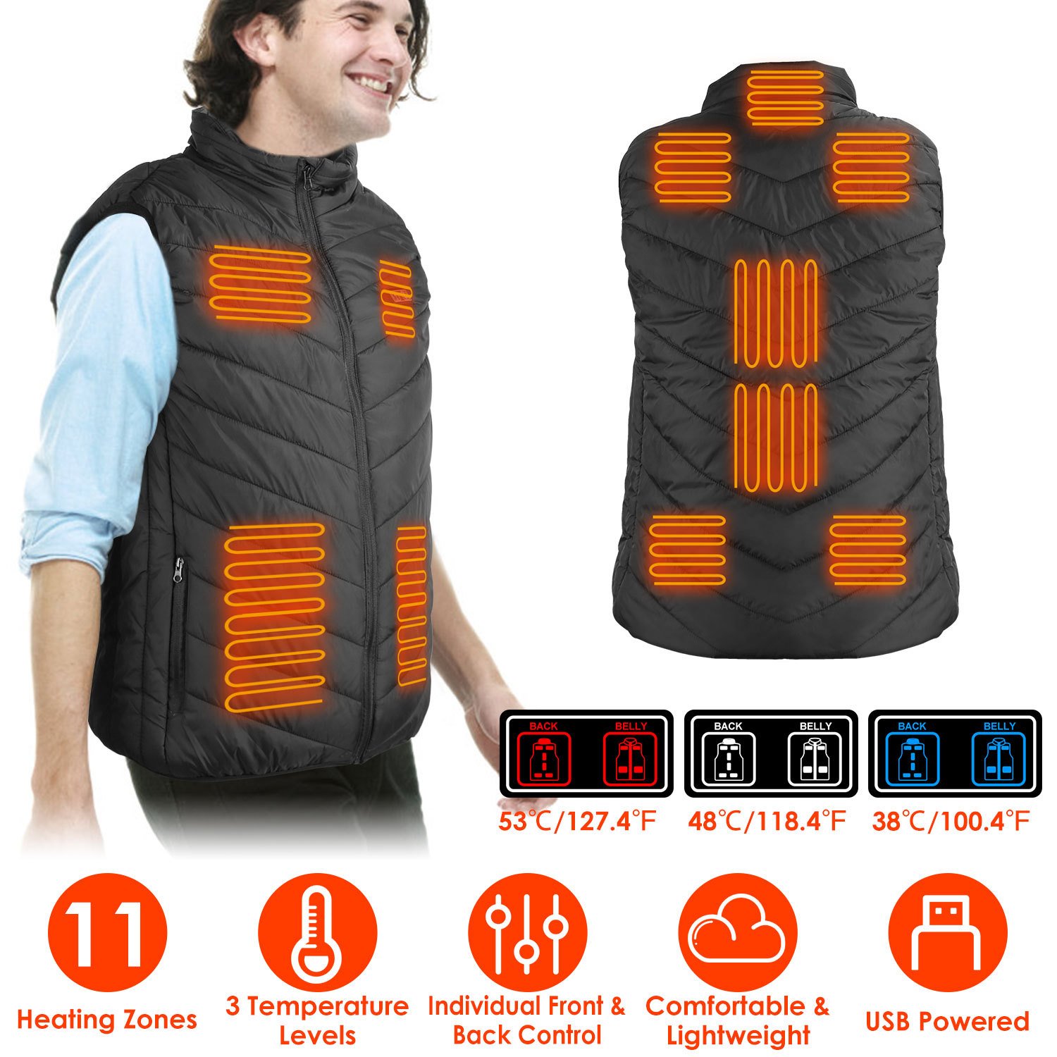 0c3c7973-676b-4c31-ae21-99fb30f10e6b.jpg 1Pc Heated Vest Electric USB Jacket Men Women Heating Coat Thermal Body Warmer Wear With 3 Temperature Levels - Image 1