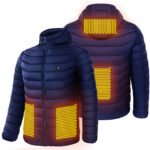 Men Heated Puffer Jacket Electric Heating Coat Insulated Hood Windbreaker - Image 8