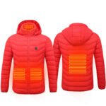 Men Heated Puffer Jacket Electric Heating Coat Insulated Hood Windbreaker - Image 7
