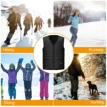 1Pc Heat Jacket Vest 3 Heating Gear Adjustable USB Heated Vest Warm Heat Coat Vest With 10 Heating Pads For Men Women Winter Outdoor Activity - Image 6