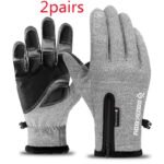 Motorcycle Gloves Moto Gloves Winter Thermal Fleece Lined Winter Water Resistant Touch Screen Non-slip Motorbike Riding Gloves - Image 3