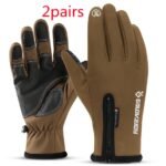 Motorcycle Gloves Moto Gloves Winter Thermal Fleece Lined Winter Water Resistant Touch Screen Non-slip Motorbike Riding Gloves - Image 8