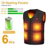 1Pc Heat Jacket Vest 3 Heating Gear Adjustable USB Heated Vest Warm Heat Coat Vest With 10 Heating Pads For Men Women Winter Outdoor Activity - Image 7