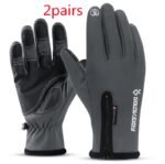Motorcycle Gloves Moto Gloves Winter Thermal Fleece Lined Winter Water Resistant Touch Screen Non-slip Motorbike Riding Gloves - Image 4