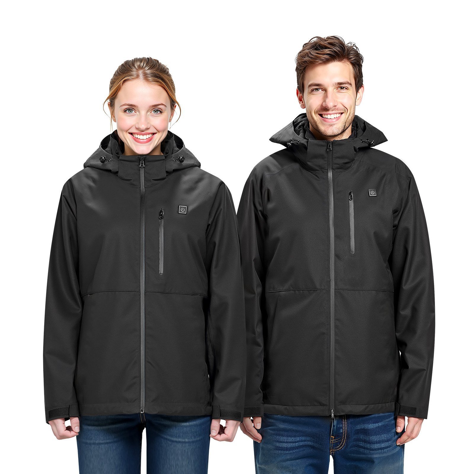 5aa235ca-7b77-4cce-ac05-d62ba8255f01.jpg Heated Jacket For Women With 7.4V Battery, Soft Shell Electric Heating Coat, Windproof Waterproof Lightweight Outerwear With 5 Heating Zones & 3 Heat Settings, Machine Washable, L Size - Image 1