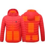 Men Heated Puffer Jacket Electric Heating Coat Insulated Hood Windbreaker - Image 5