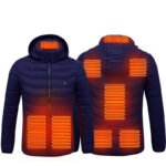 Men Heated Puffer Jacket Electric Heating Coat Insulated Hood Windbreaker - Image 6