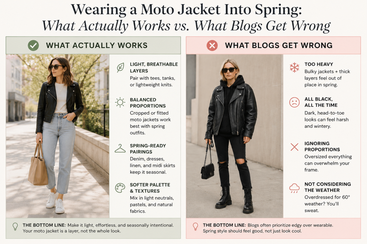 Wearing a Moto Jacket Into Spring: What Actually Works vs. What Blogs Get Wrong