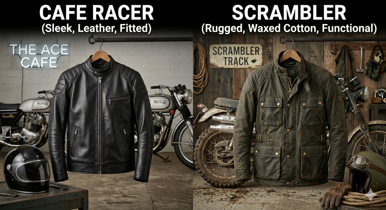 What Is the Difference Between a Cafe Racer Jacket and a Scrambler Jacket?