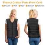 1Pc Heat Jacket Vest 3 Heating Gear Adjustable USB Heated Vest Warm Heat Coat Vest With 10 Heating Pads For Men Women Winter Outdoor Activity - Image 2
