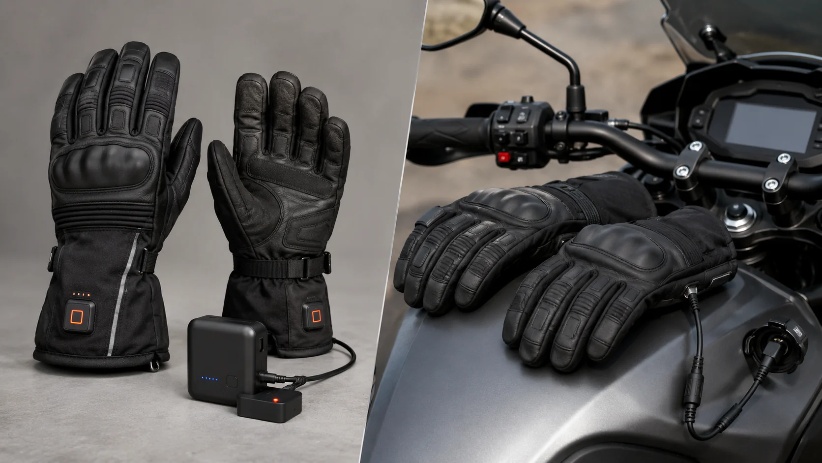 difference between battery-powered and electrically heated motorcycle gloves?