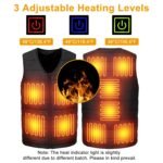 1Pc Heat Jacket Vest 3 Heating Gear Adjustable USB Heated Vest Warm Heat Coat Vest With 10 Heating Pads For Men Women Winter Outdoor Activity - Image 5